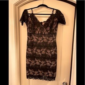 Guess Sz. Large beautiful sheer sexy cocktail dress